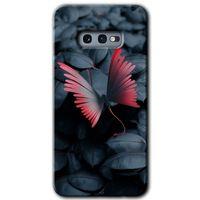 Potkal Hediye Fabrikası Samsung Galaxy S10e Kılıf HD Desen Baskılı Arka Kapak - Dark Butterfly