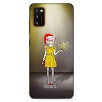 Samsung Galaxy A41 Kılıf FunnyMaX (32) Soft Silikon Kılıf Turuncu Kahve