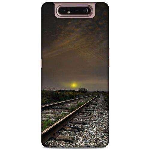 Lopard Samsung Galaxy A80 Uyumlu Kılıf Gece'S (33) Hybrid Kılıf Demiryolu