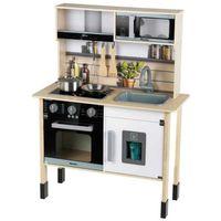 Sesli ve Işıklı Aksesuarlı Ahşap Mutfak Seti