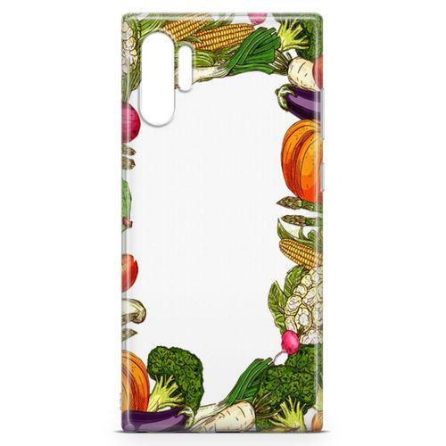 Samsung Galaxy Note 10 Plus Kılıf Vegan Yiyecekler Arka Kapak Koruma Desenli Full Koruyucu