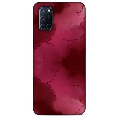 Mermer Desenli (7) Tema Telefon Kılıfı Bordo Oppo A92 Kılıf