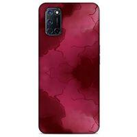 Mermer Desenli (7) Tema Telefon Kılıfı Bordo Oppo A92 Kılıf
