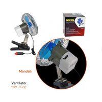 ARAÇ VANTİLATÖRÜ  MANDALLI 12V 21W 6 İNÇ