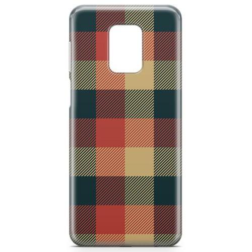 Xiaomi Redmi Note 9 Pro Kılıf Retro Kumaş Kırmızı Arka Kapak Koruma Desenli Full Koruyucu