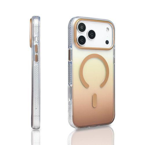 Apple iPhone 17 Pro Max Kılıf M-safe Şarj Özellikli Transparan Renk Geçişli Zore Toros Kapak