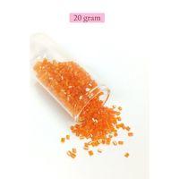 Kesme Cam Boncuk 2mm - 20 Gram - Şeffaf Turuncu -BNC314
