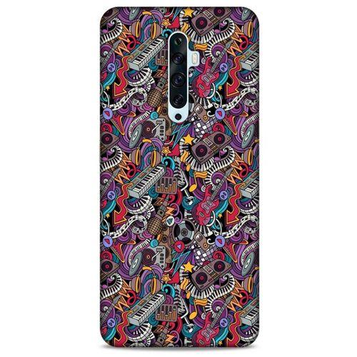 Retro (2) Desen Kabı Renkli Oppo Reno 2z Kılıf