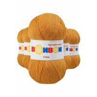 5 Adet Kristal El Örgü Lif İpi Hardal 98415