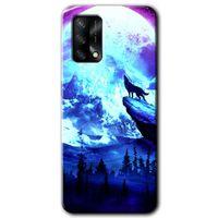 Oppo A74 Kılıf HD Desen Baskılı Arka Kapak + Temperli Cam - Mega Kurt