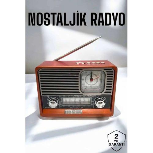 Nostaljik Görünümlü Usb Girişli Bluetooth Bağlantılı Radyo