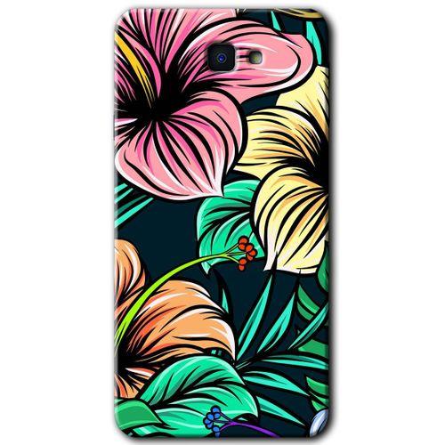 Galaxy J7 Prime Kılıf HD Desen Baskılı Arka Kapak - Çizim Çiçekler