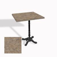 Dockers Çipa 1004 Döküm Ayak Kare Masa 80X80 cm - (Werzalit, Wermodin ve Allzalit Tabla) - Edgy Wood