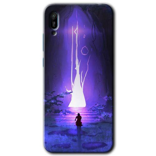 Huawei Y6 2019 Kılıf HD Desen Baskılı Arka Kapak - Wanderer Silhouette