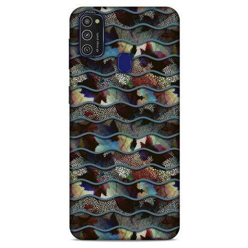 Samsung Galaxy M21 Kılıf Baskılı Özel Seri Taşlı (34) Slim Armor Kılıf