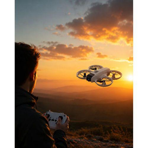 Çift Bataryalı Kameralı Mini Drone Işıklı Akıllı Uçuş Sistemi