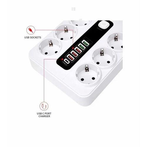 Hp-h04 3000w 10amper 6’lı 2metre Uzatma Kablolu Çoklu Termal Akım Priz