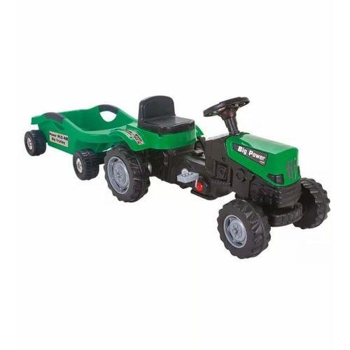 POWER PEDALLI BİG TROLLEY TRAKTÖR YEŞİL-PLS