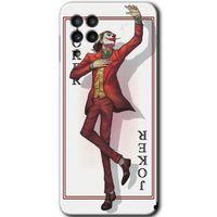 MRCİLETİSİM Samsung Galaxy M22 Kılıf Baskılı Kapak - Joker İskambil + 5D Tam Kaplayan Cam