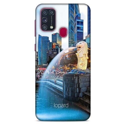 Samsung Galaxy M31 Kılıf Dünya Mimarisi (47) Crystal Flex Kılıf Merlion Singapur