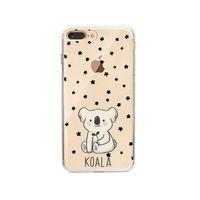 iPhone 8 Plus Koala Desenli Premium Şeffaf Silikon Kılıf