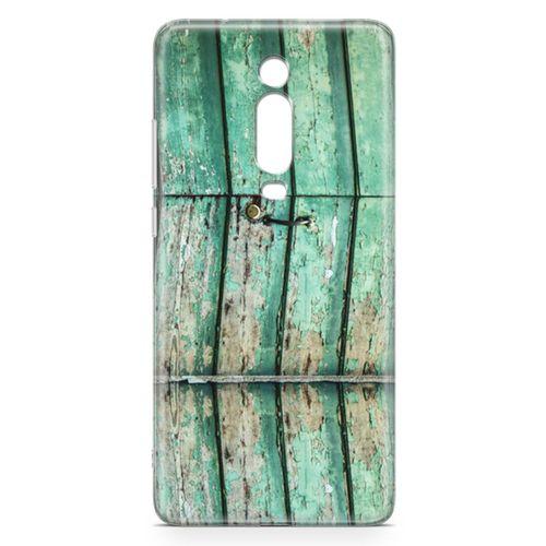 Xiaomi Redmi K20 Pro Premium Kılıf Yeşil Tahta Kapı Arka Kapak Koruma Desenli Full Koruyucu