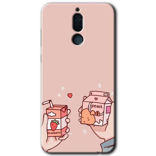 Huawei Mate 10 Lite Kılıf Baskılı Kapak - Graffiti Çizgi Film + 5D Tam Kaplayan Cam