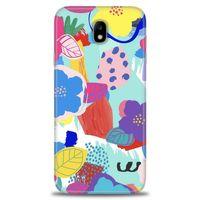 Samsung Galaxy J7 Pro / J730 Kılıf HD Baskılı Kılıf - Flowers + Tam Ekran Koruyucu