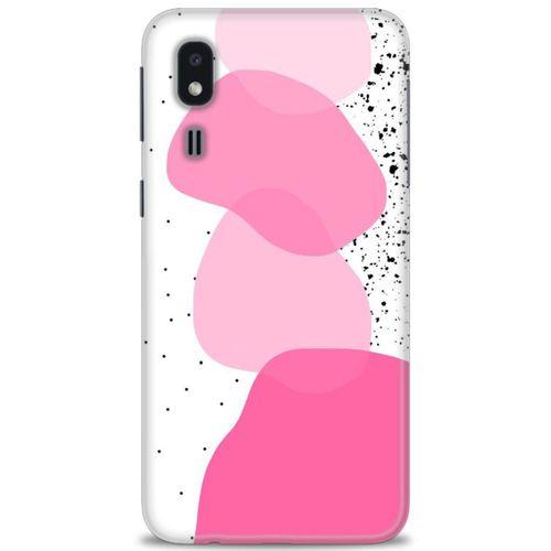 Samsung Galaxy A2 Core Kılıf HD Baskılı Kılıf - Pembe Beyaz Siyah + Tam Ekran Koruyucu