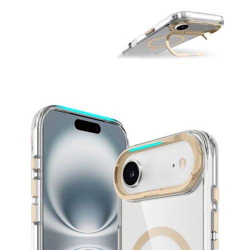 Apple iPhone 17 Air Kılıf M-safe Şarj Özellikli Airbagli Kamera Standlı Zore Azor Kapak