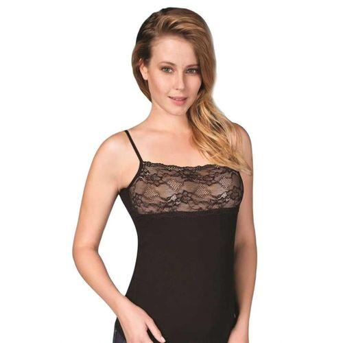 Kadın Ribana Geniş Dantelli İp Askılı 6 Lı Atlet Berrak-2118