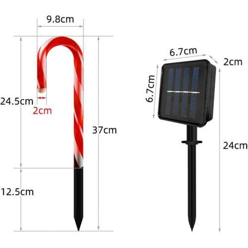 Baston Şeker Kazıklı Solar Led Işık, Bahçe LED Dekoratif Aydınlatmaları, Animasyonlu Hediye