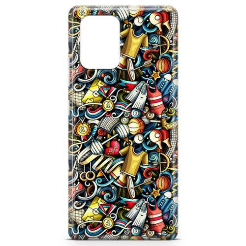 Samsung Galaxy S10 Lite Kılıf Dambıl Bilardo Doodle Arka Kapak Koruma Desenli Full Koruyucu