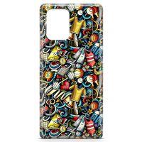 Samsung Galaxy S10 Lite Kılıf Dambıl Bilardo Doodle Arka Kapak Koruma Desenli Full Koruyucu
