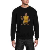 Candace Parker Baskılı Siyah Erkek Sweatshirt
