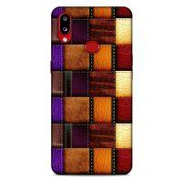 Samsung Galaxy A10s Kılıf Patchwork (44) Tough Armor Kılıf Mor Kahve