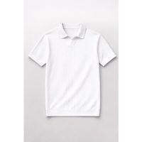 Nestor Saç Örgü Desenli Polo Yaka Regular Fit Örme İnce Triko Erkek T-Shirt - Ekru