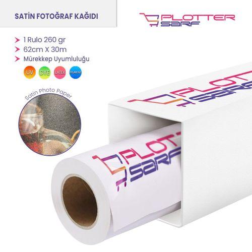 PlotterSarf® Microporous (Satin) Yarı Mat Fotoğraf Kağıdı Waterprof 260gr 62cm x30mt (1 Rulo)