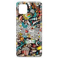 Samsung Galaxy A81 Kılıf Sinema Doodle Arka Kapak Koruma Desenli Full Koruyucu
