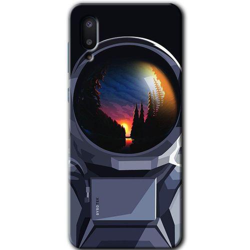 Samsung Galaxy A02 Kılıf Baskılı Kapak - Astronot + 5D Tam Kaplayan Cam