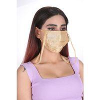 Gümüş İyonlu Boyundan Askılı Yıkanabilir Taşlı Maske K-2