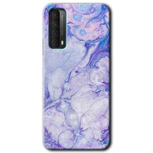 Huawei P Smart 2021 Kılıf Baskılı Kapak - Spots Lilac +Tam Ekran Koruyucu