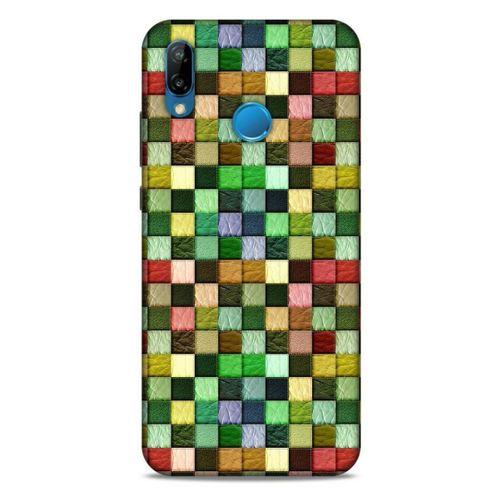 Huawei P20 Lite Kılıf Patchwork (50) Shockproof Kılıf Karışık Renkli