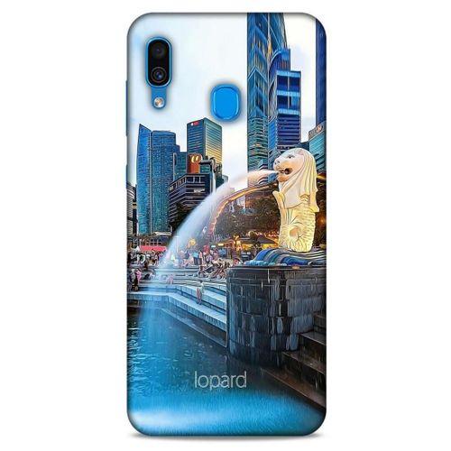 Samsung Galaxy A30 Kılıf Dünya Mimarisi (47) Crystal Flex Kılıf Merlion Singapur