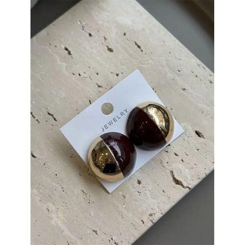 Top Küpe - Kahverengi