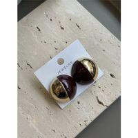 Top Küpe - Kahverengi