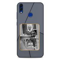Huawei Honor 8C Kılıf Atatürk (31) TPU Kılıf Koyu Gri
