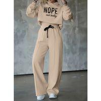 Kadın Uzun Kollu Nope Baskılı Beli Ribanalı Ikili Takım