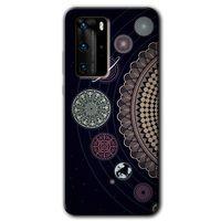 MRCİLETİSİM Huawei P40 Pro Kılıf HD Desen Baskılı Arka Kapak + Temperli Cam - Gezegen Döngüsü