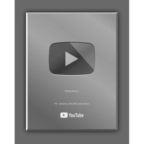 YOUTUBE Plaket 3D Baskı (Bu ürün Sadece Plastik parçadır - Almadan Önce Soru Sorabilirsiniz)